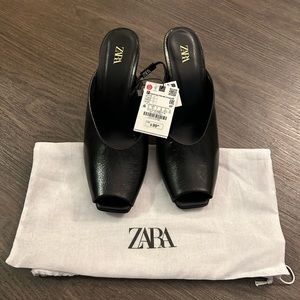 Zara Leather Heeled Sandals